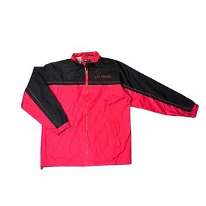 Mens Kenpo size medium New Orleans Red and Black Windbreaker Jacket y2k vintage